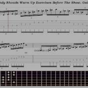 Randy Rhoads Warm Up Exercises Before The Show Rhoads Randy Guitar