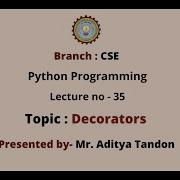Python Programming Decorators AKTU Digital Education