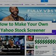 How To Make Your Own Yahoo Stock Screener