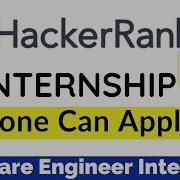 Hackerrank Software Engineer Internship Winter Internship Anyone Can Apply Internship
