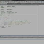Python Lesson With PyScripter Quadratic Formula And More Part 1