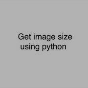 Get Image Size Using Python