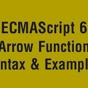 Learn ECMAScript 6 In Arabic 04 Arrow Function Syntax And Examples