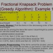 CSC 323 Fall 2020 4 2 Greedy Strategy Fractional Knapsack Problem