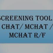 Cheaklist For Autism In Toddlers CHAT Tool MCHAT MCHAT R F