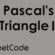 LeetCode Pascal S Triangle II Solution Explained Python