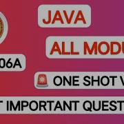 VTU OOP With Java All Modules Important Questions BCS306A 3rd Sem One Shot Revision
