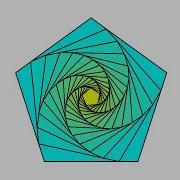 Simple Python Turtle Graphic And Code Pentagon Swirl