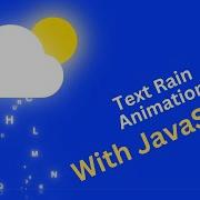 Text Rain Animation Cloud With Html CSS And JavaScript