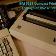 IBM 5181 Compact Printer Signaling Through An RS232 Breakout Box