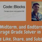 Prelim Midterm And Endterm Average Grade Solver In C