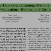 Read A Paper Software Developers Learning Machine Learning Motivations Hurdles And Desires