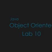 Object Oriented Programming Lab 10