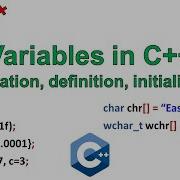 Variables In C Declaration Definition Initialization