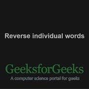 Reverse Individual Words GeeksforGeeks