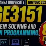 GE3151 Problem Solving And Python Programming Important Questions Anna University