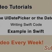 Inline UIDatePicker Or DateCell Example In Swift Video 2