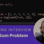 Software Engineer Mock Interview 3 Sum Algorithm Problem