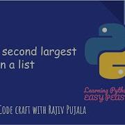 7 Find The Second Largest Number In A List Using Python
