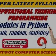 12 Computational Thinking Programming Modules In Python Math Random Statistics Module