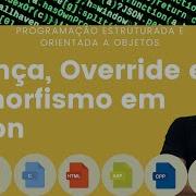 Programação Orientada A Objetos Herança Sobrescrita De Métodos E Polimorfismo Em Python