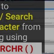 STRCHR Function In C Programming Find Character From String Using STRCHR Function