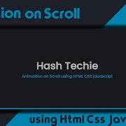 Animation On Scroll Using HTML CSS JavaScript