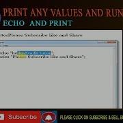 Echo Statement In Php Run Php Code Print Statement In Php Php Tutorial