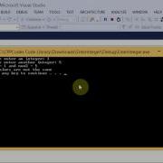Entering Integers Visual Studio
