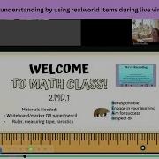 Using Tangible Items To Build Interest And Understanding In The Virtual Classroom