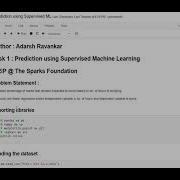 Task 1 Prediction Using Supervised Machine Learning Level Beginner