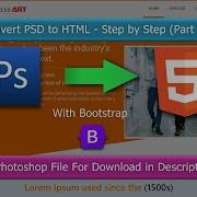 4 PSD Photoshop Convert Into HTML Website Create Responsive Websites With Bootstrap
