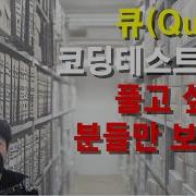 코딩 테스트 문제 큐 Queue 풀고 싶으신 분들만 보세요