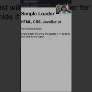 Simple Loader With HTML CSS And JavaScript Shorts Developer Coding