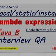 Lambda Expression Variable Scope Interview Questions Java 8 Interview Java 8 Lambda Okay Java