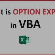 Option Explicit In VBA