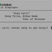 Song Lyric Generator Python Project