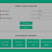 Simple Loan Calculator Vanilla JS Project