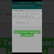 Use Ternary Operator In Python IF STATEMENT IN ONE LINE Shorts Python Programming Coding