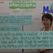 Algebra Lesson 25 Uniform Motion Problems MATHEMATICS ALIVE
