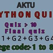 Python Quiz 10 Prutor Ai Final Quiz College Code 1 To 871 G1 G2 G3 G4 Python Special Quiz
