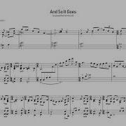 And So It Goes Fred Hersch Transcription