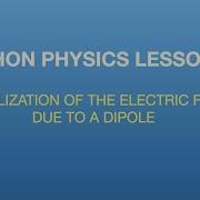 Python Physics Lesson 24 Visualizing The Electric Field Due To A Dipole