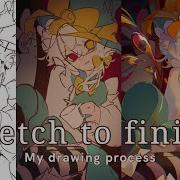 How To Render Ft Myself Sketch To Finish Drawing Process Procreate