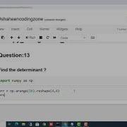 Create A 4x4 An Array And Find The Determinant Of The Array Shaheencodingzone