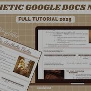 HOW TO MAKE AESTHETIC NOTES ON GOOGLE DOCS Google Docs Note Template Master List