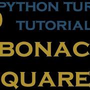 Python Turtle Tutorials 30 Fibonacci Squares