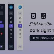 Create A Sidebar Menu With Dark Light Themes In HTML CSS JavaScript Step By Step Tutorial
