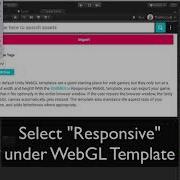 Responsive WebGL Template For Unity