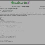 Java Practice It 6 13 StripComments File Processing Nested While Loop SubString Strings